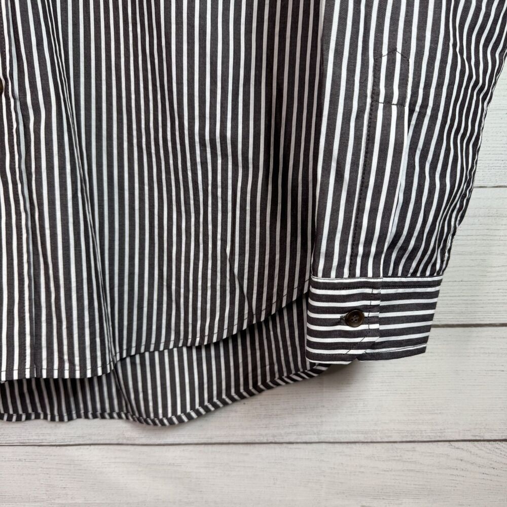 MAMENE Striped Button Down Shirt Oversize Top Blouse Women’s Size 1 - Picture 2 of 6